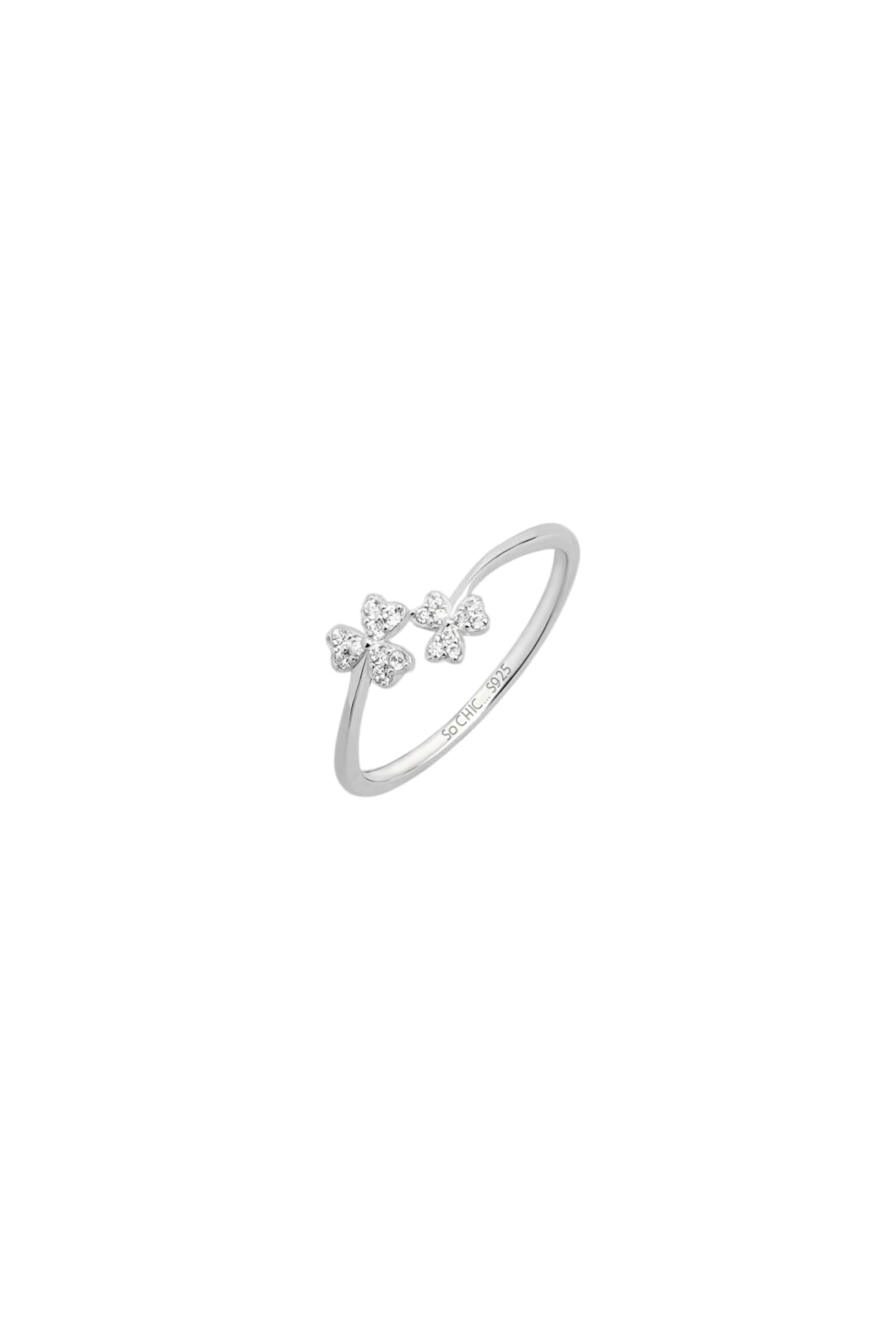 Bague So Chic en argent : devant