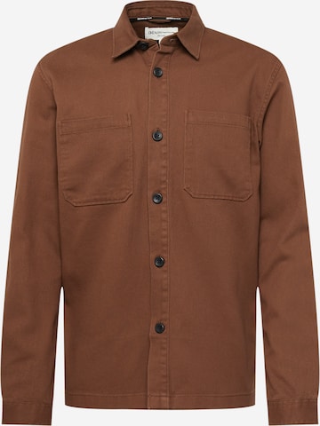 TOM TAILOR DENIM Button Up Shirt in Brown: front