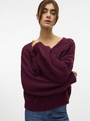 VERO MODA Pullover 'VMLollipop' i rød