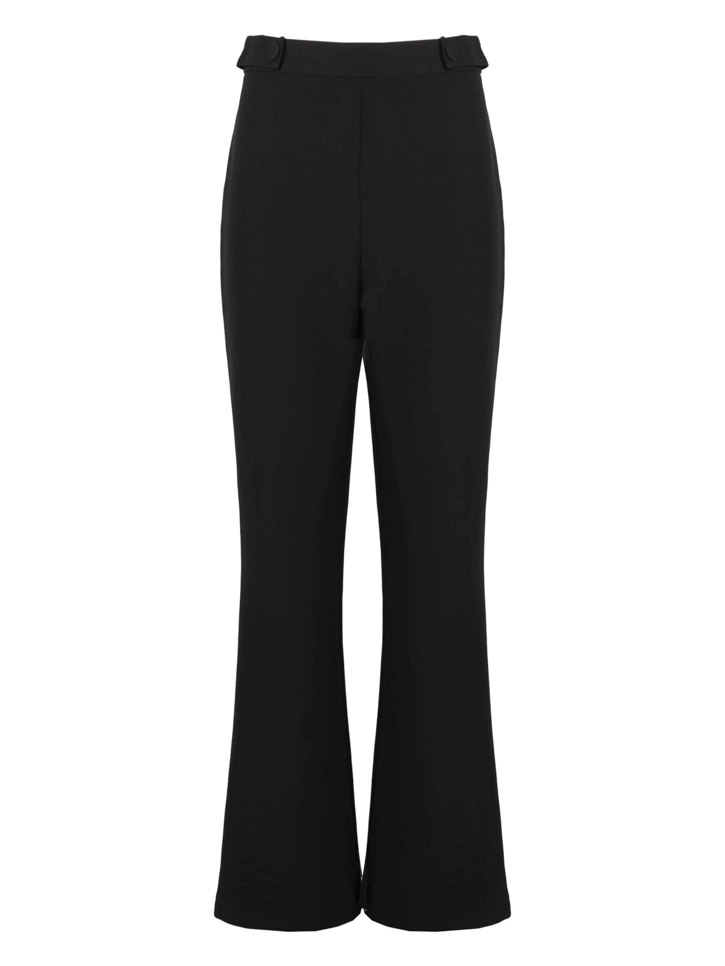 Influencer Flared Trousers in Black: front