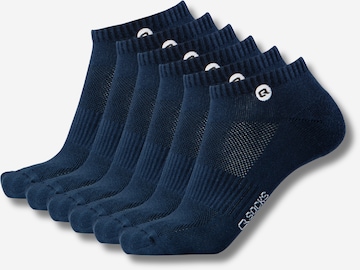 Chaussettes QOLONIA en bleu : devant