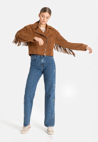 Werner Christ Lederjacke 'Amara' in Braun
