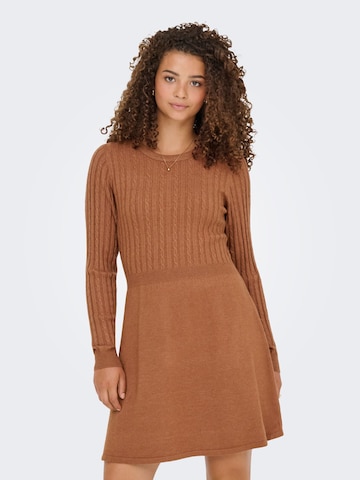 ONLY - Vestido de punto 'ONLFIA' en marrón: frente