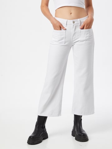 GLAMOROUS Wide leg Jeans in Wit: voorkant