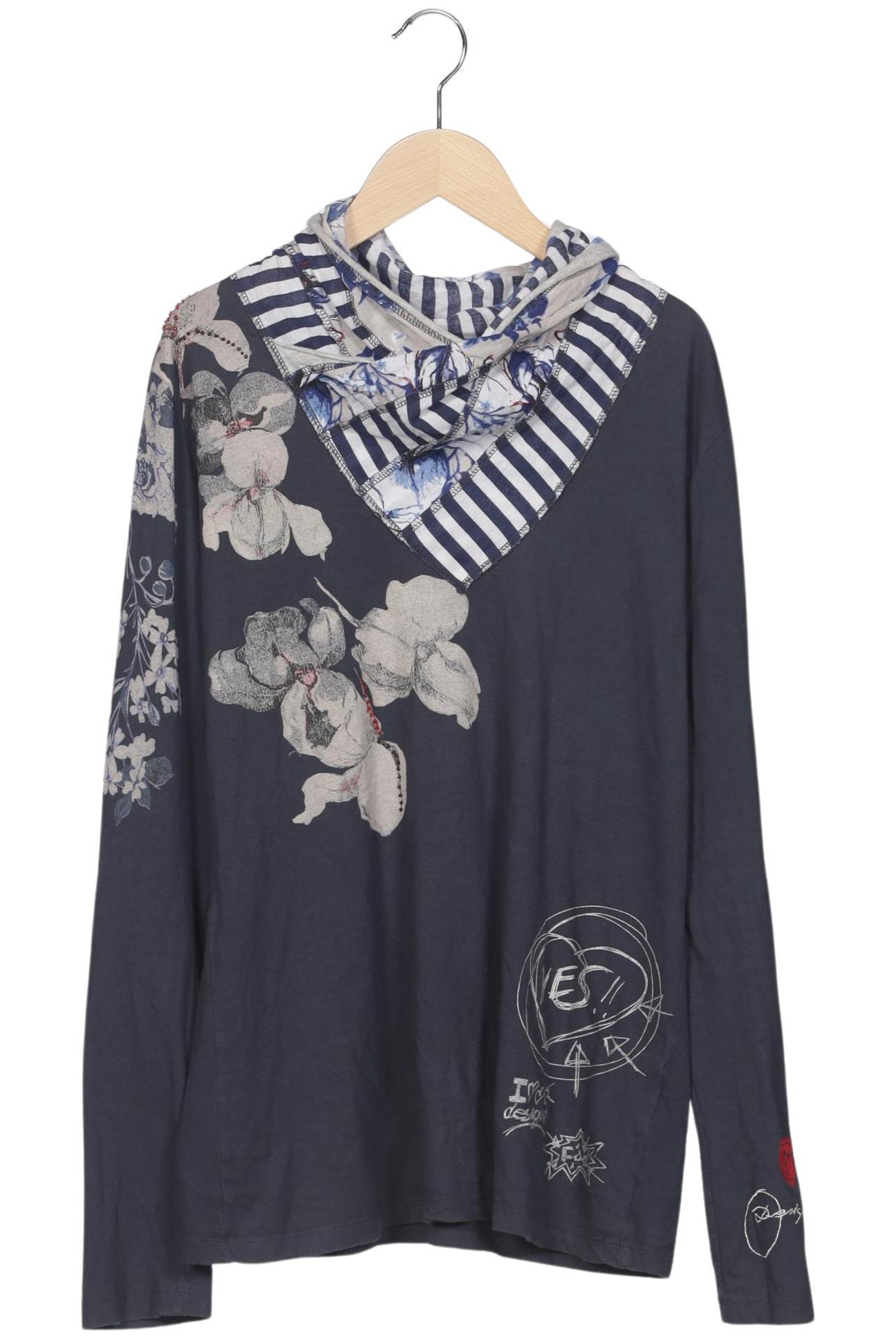 Desigual Langarmshirt XL in Mischfarben: Vorderseite