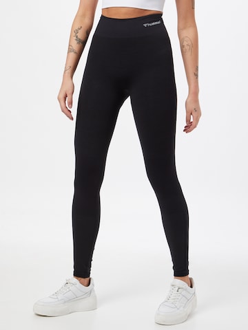 Hummel Skinny Sports trousers in Black: front