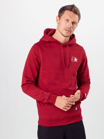 Coupe regular Sweat-shirt Starter Black Label en rouge : devant