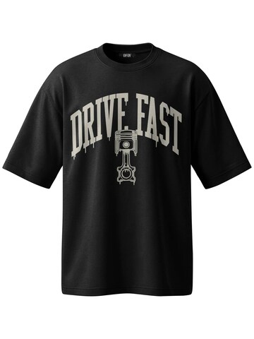 DriveFastDieYoung Shirt 'Piston' in White: front