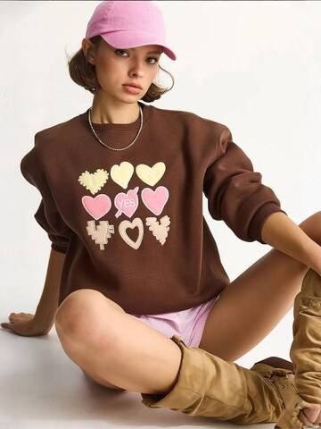 Sweat-shirt Bianco Lucci en marron