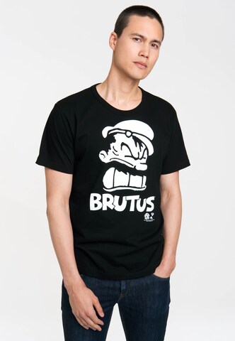 LOGOSHIRT T-Shirt 'Brutus' in Schwarz: predná strana