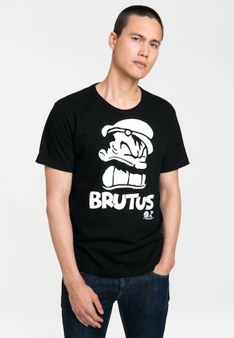 LOGOSHIRT Shirt 'Brutus' in Zwart: voorkant