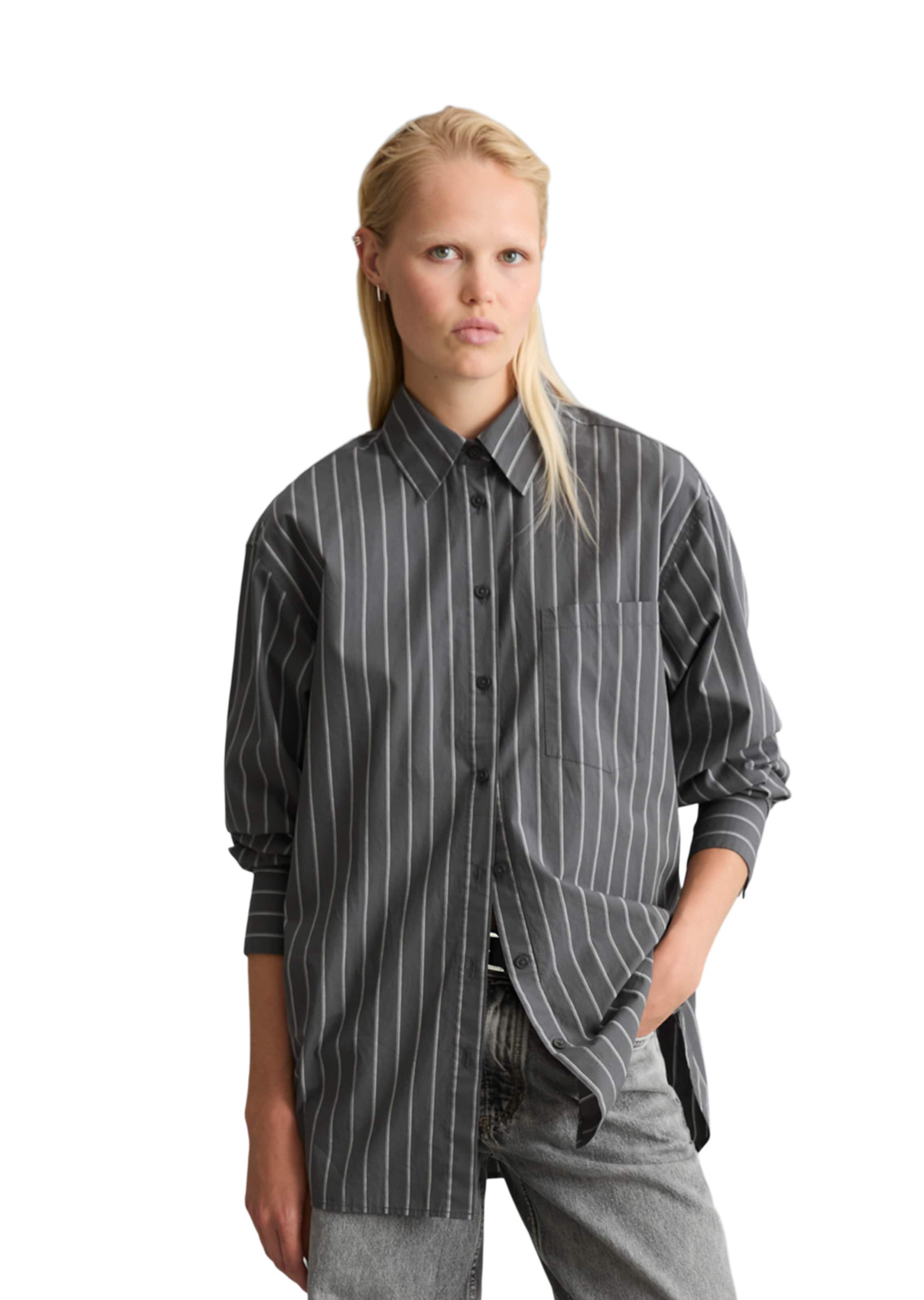 Marc O'Polo DENIM Blouse in Grijs: voorkant