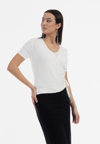 faina - Pullover em branco: frente