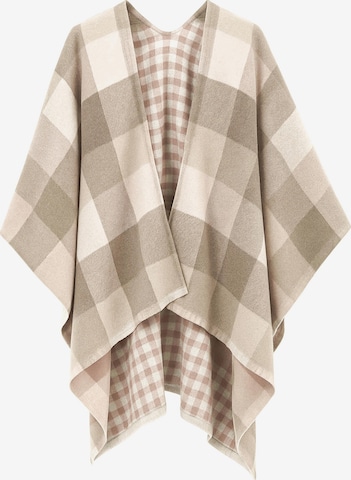 COLLEZIONE ALESSANDRO Cape 'Karo' in Beige: front