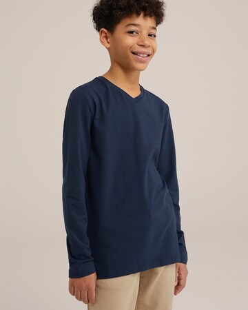 T-Shirt WE Fashion en bleu : devant