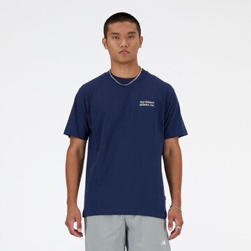 new balance Shirt 'Athletics' in Blauw: voorkant