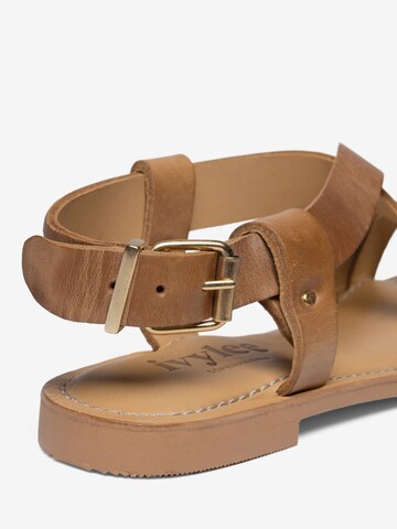 Ivylee Copenhagen Sandals 'Laura Escuvado' in Brown