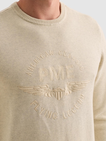 Pull-over 'Pullover with crewneck and artwork' PME Legend en blanc