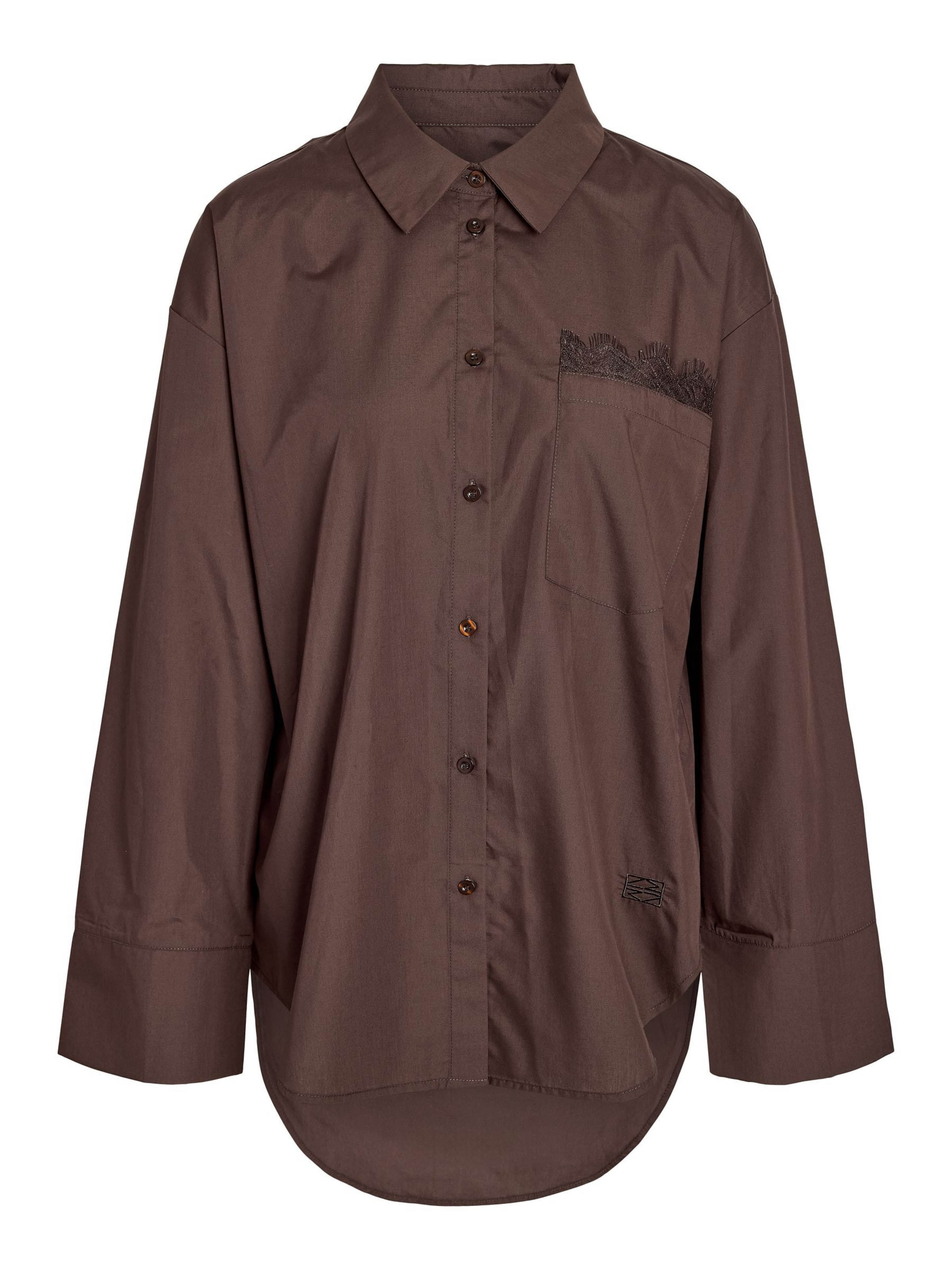Camicia da donna di Noisy may in marrone: frontale