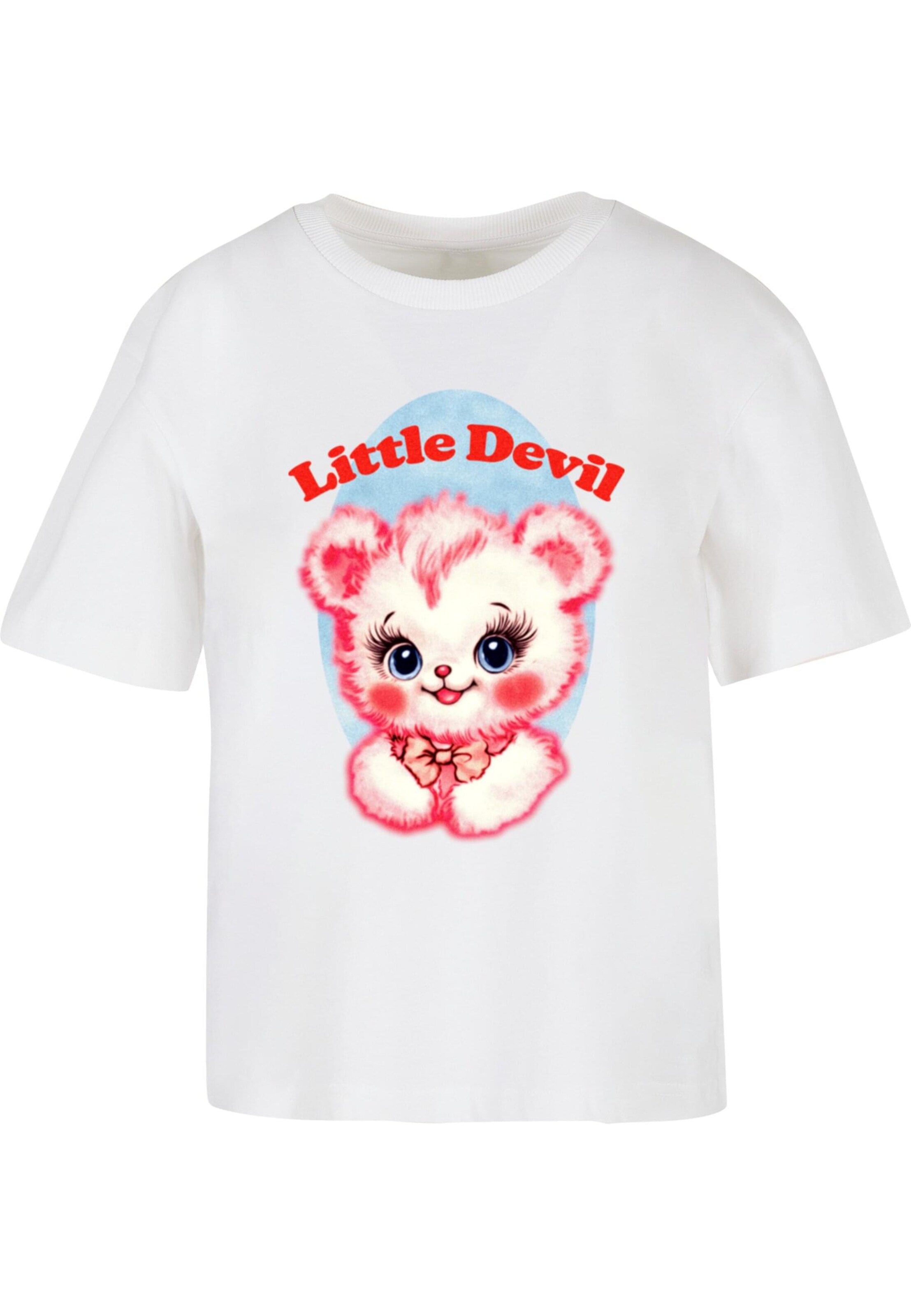 Miss Tee T-Shirt 'Little Devil' in Weiß: Vorderseite
