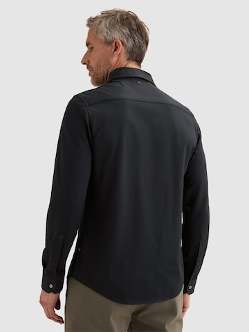 VANGUARD Regular fit Overhemd 'Elevated Knit shirt with widespread collar' in Blauw
