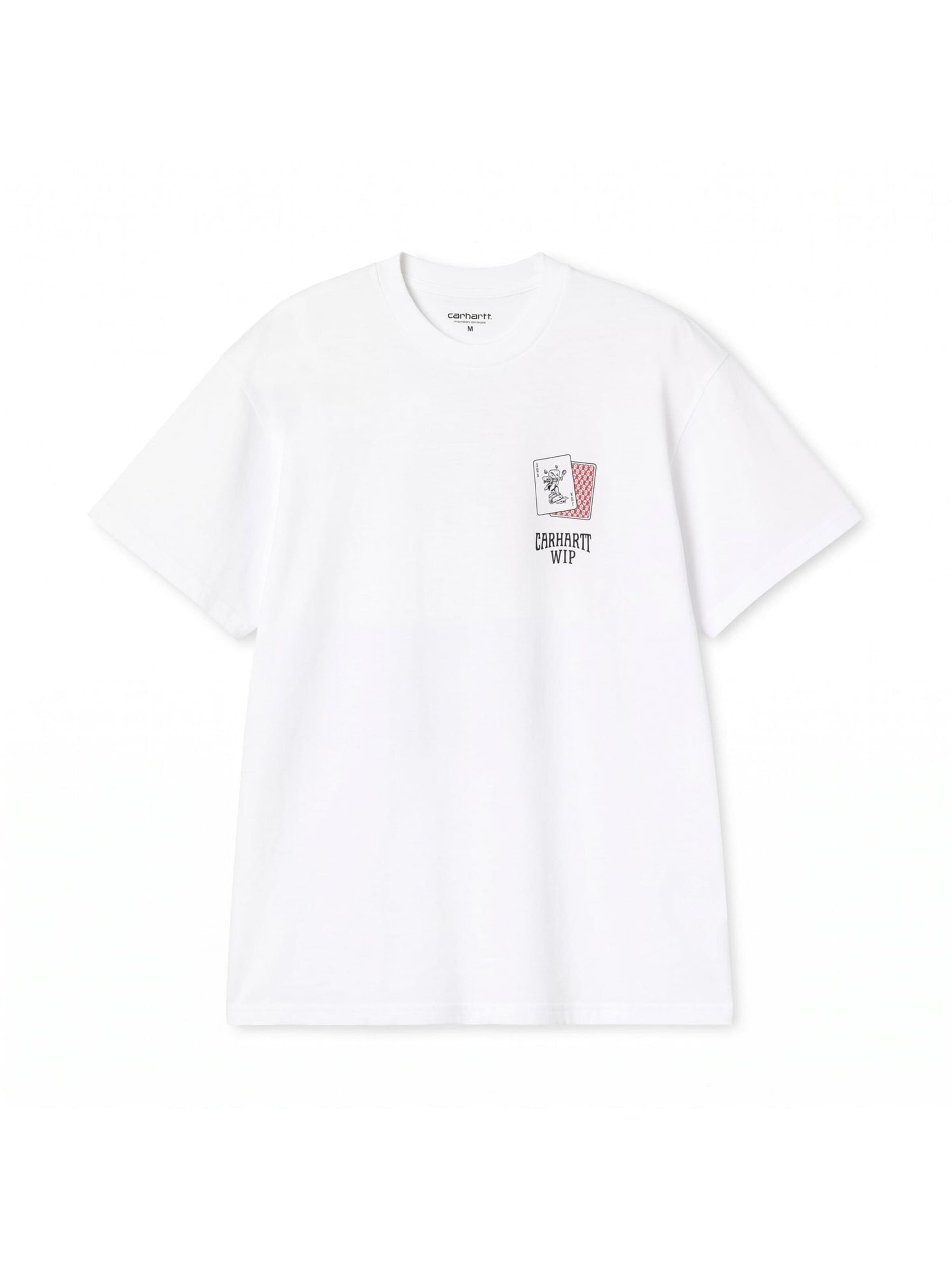 Carhartt WIP Shirt 'S/S PLAYING CARDS T-SHIRT WHITE' in XS in de kleur Wit, Productweergave