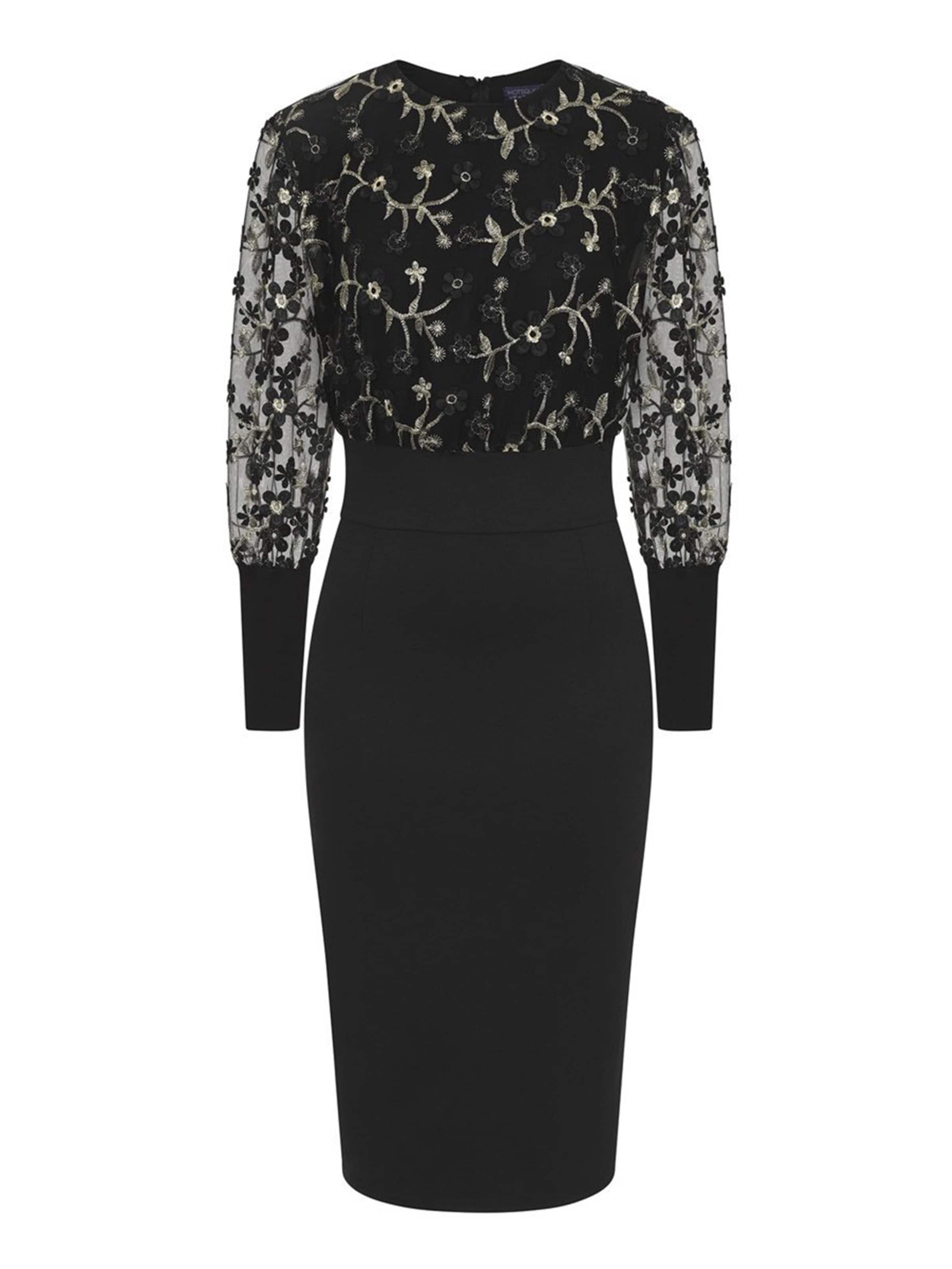 Rochie de cocktail 'Emma' de la HotSquash pe negru: față