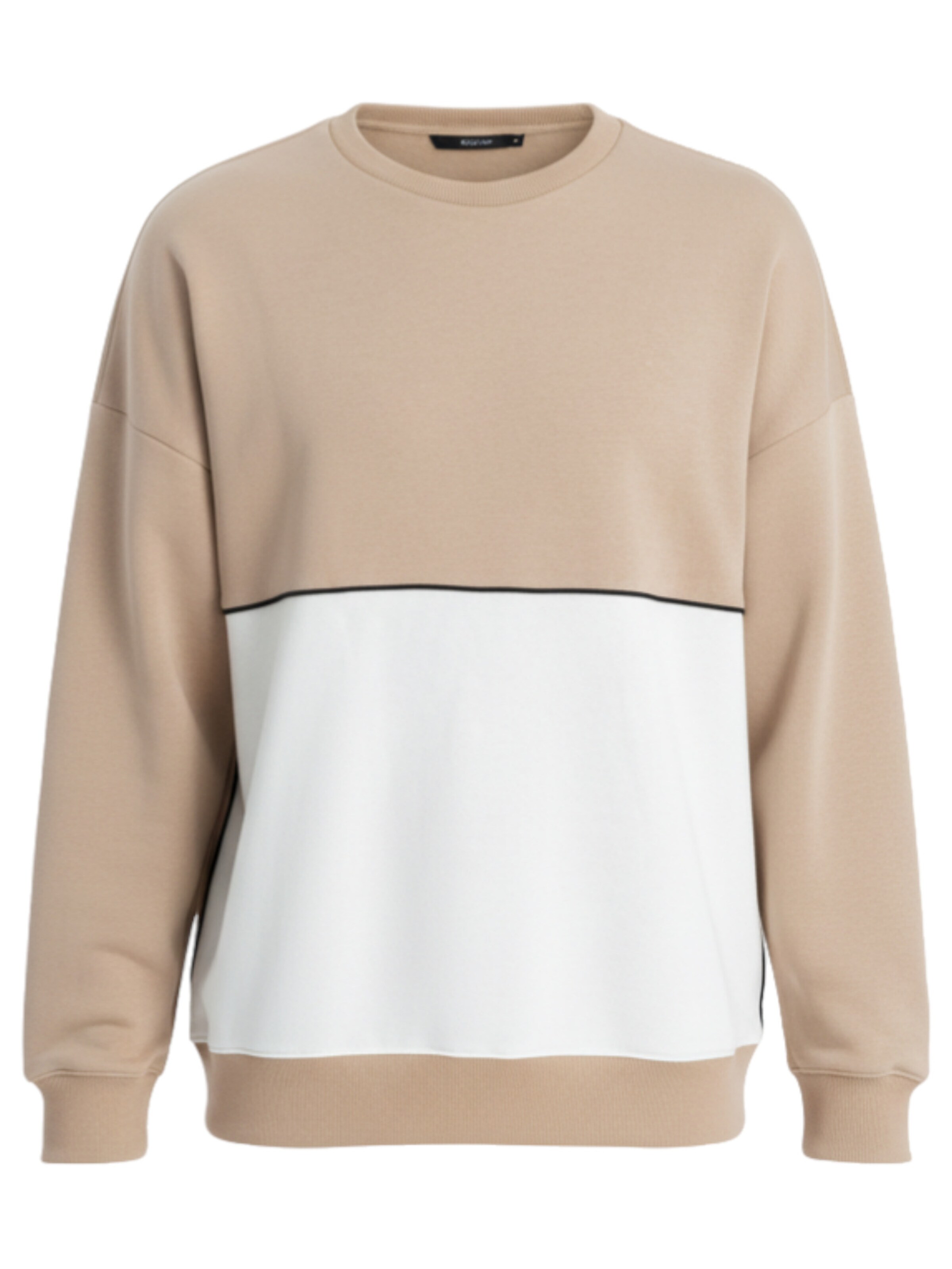Ombre Sweat-shirt en beige / blanc, Vue avec produit