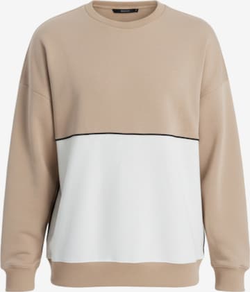 Sweat-shirt Ombre en beige : devant