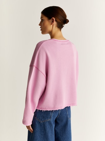 Scalpers Sweatshirt 'Palm Label' in Roze