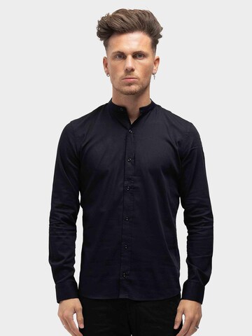 Richesse Shirt 'MAO BLACK LONG' in Zwart: voorkant