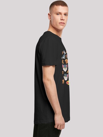 T-Shirt 'Tom And Jerry TV Serie Many Faces' F4NT4STIC en noir