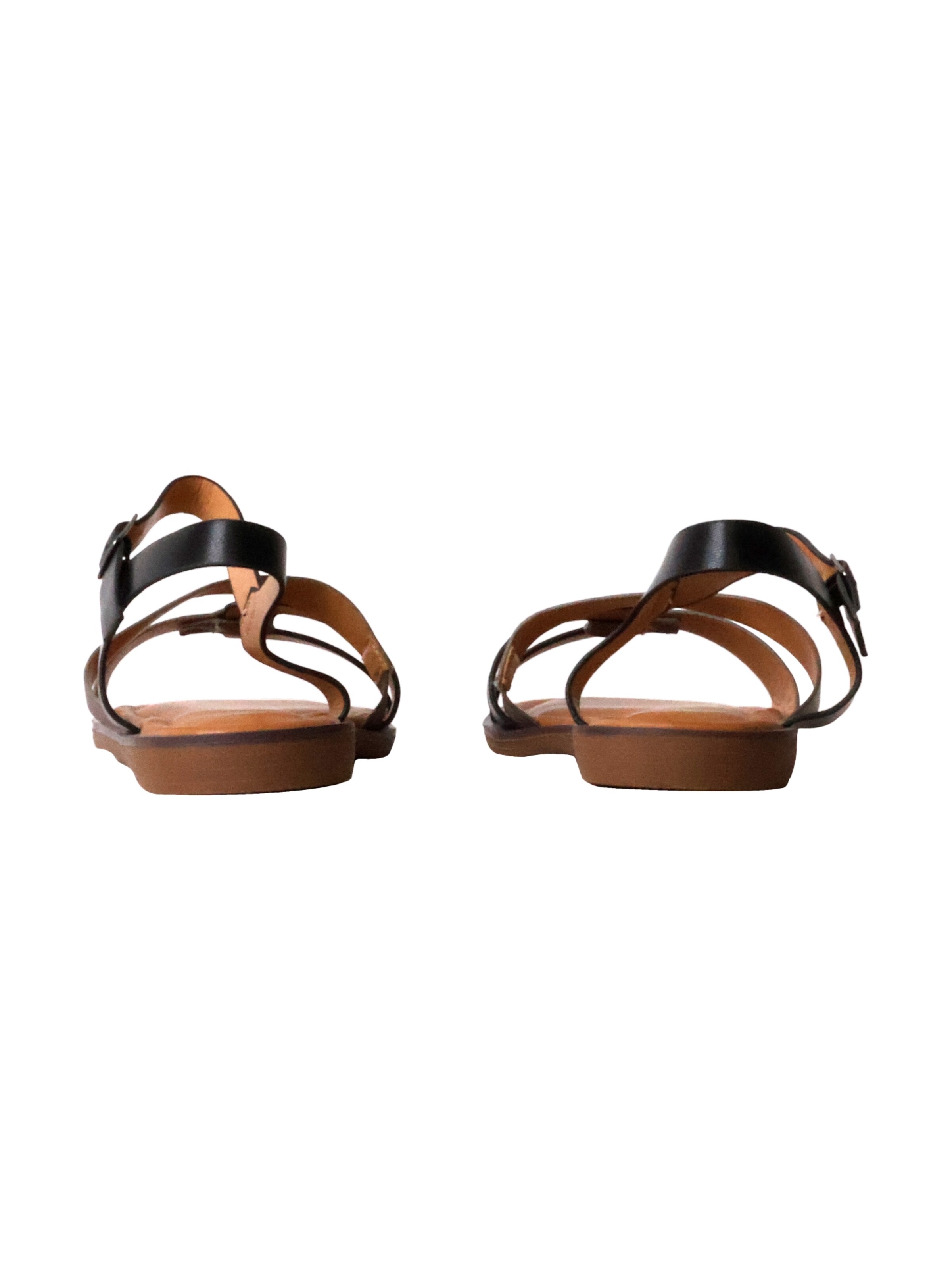 POTI PATI Sandaal 'Flache Sandalen mit Riemchen' in Zwart