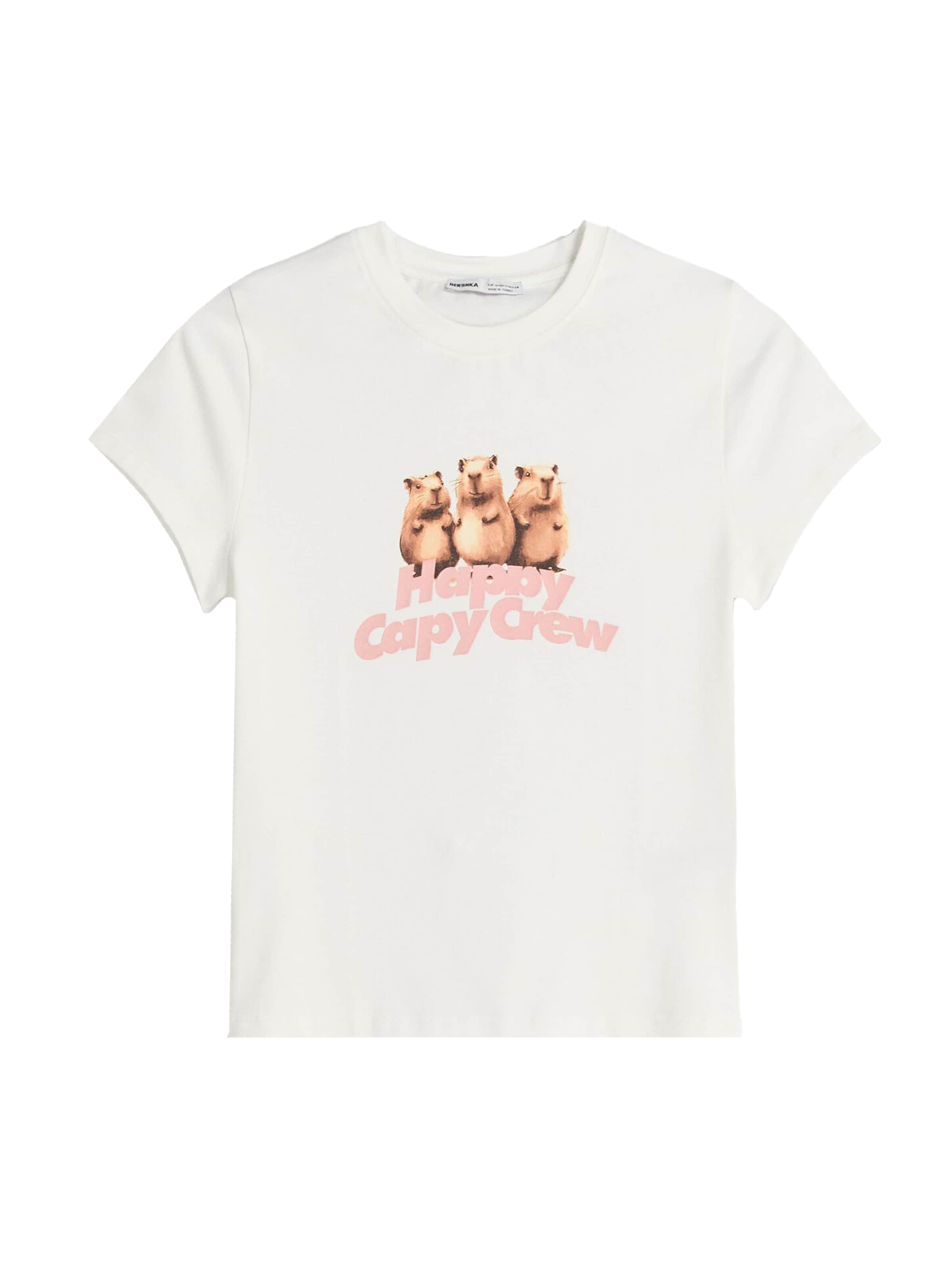 Bershka Póló - fehér: elől