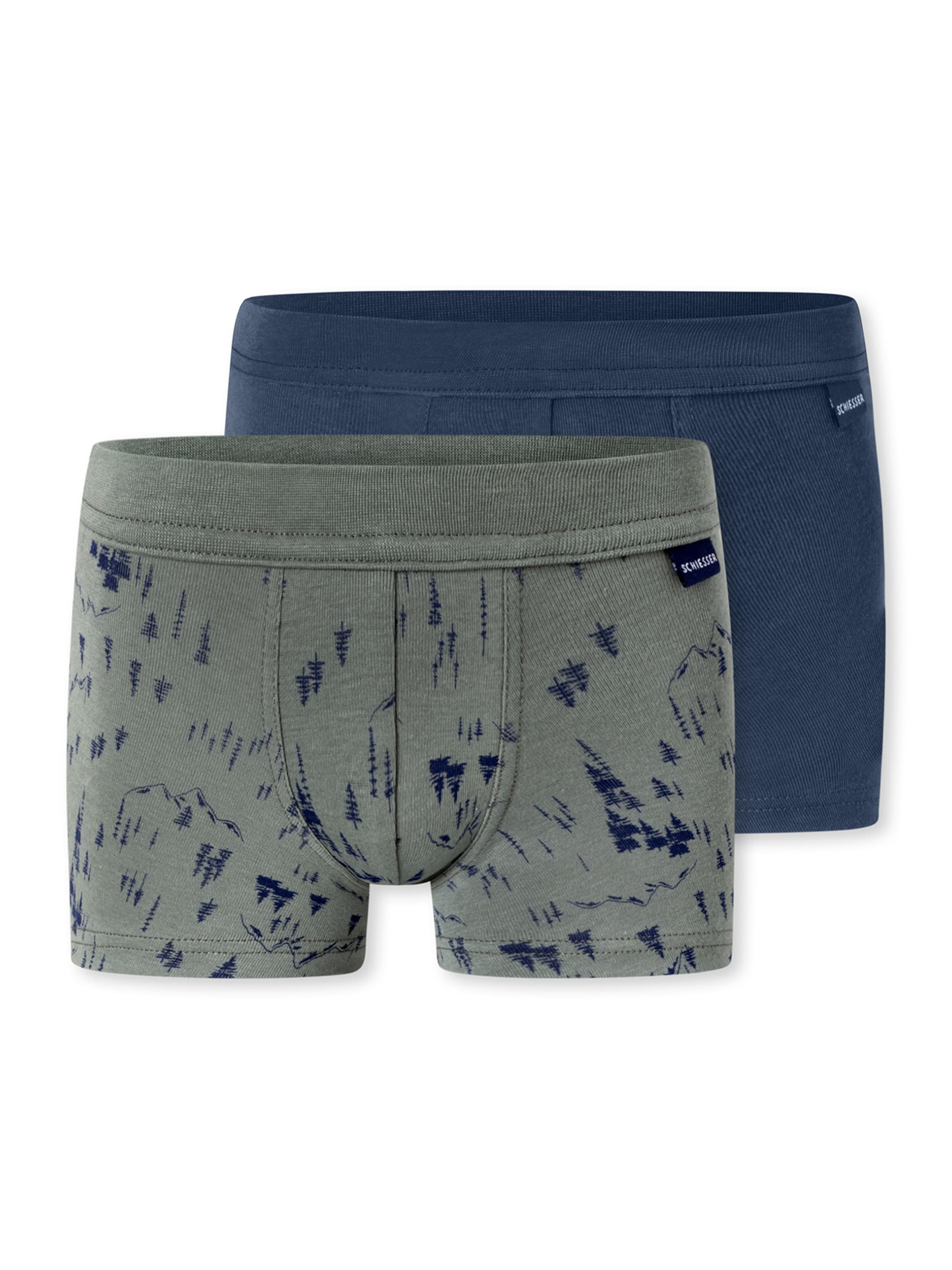SCHIESSER Onderbroek ' Fine Rib Multi ' in Blauw: voorkant