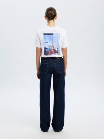 SELECTED - Camiseta 'SLFCOLWOMAN' en blanco