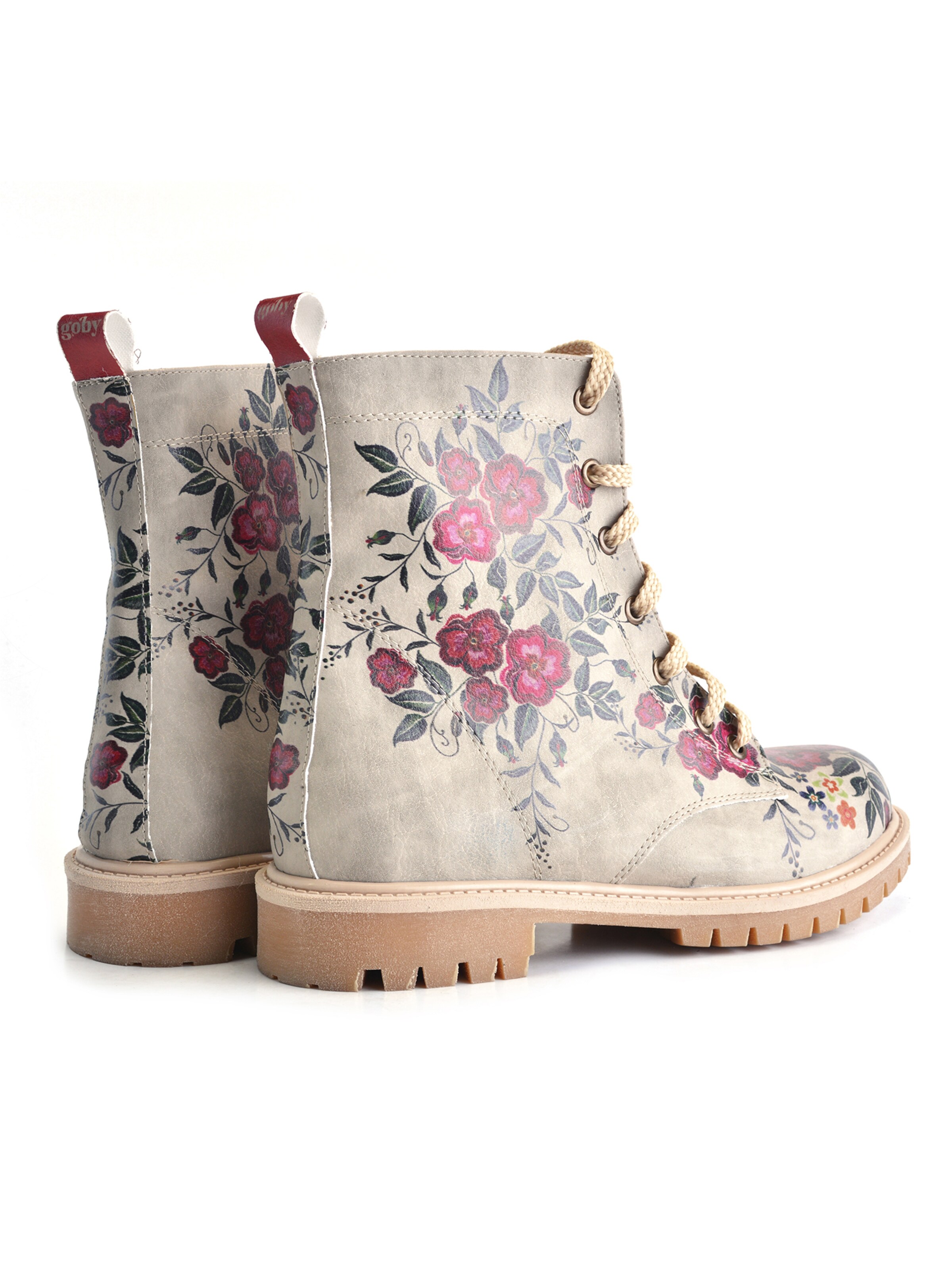 Stivale stringato 'Women's shoes Goby Ankle boots TMB1046' di Goby in beige
