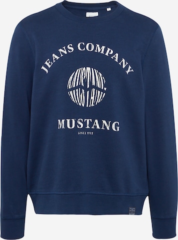 MUSTANG - Sweatshirt 'CLIO' em azul: frente