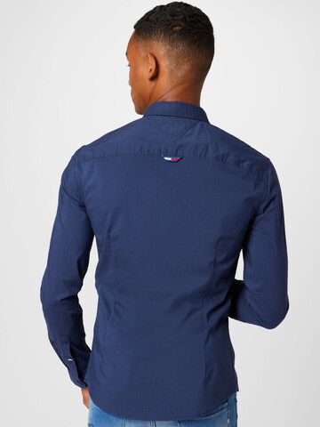 Tommy Jeans Slim fit Button Up Shirt in Blue