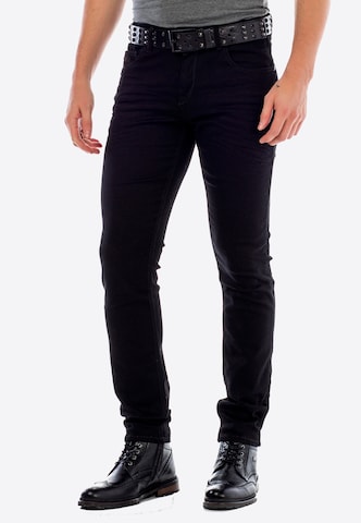 CIPO & BAXX Regular Jeans in Schwarz: predná strana