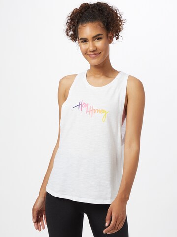 Hey Honey Sporttop in Wit: voorkant