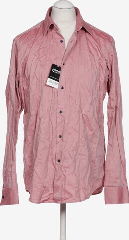 BOSS Black Button Up Shirt in L in Pink: front
