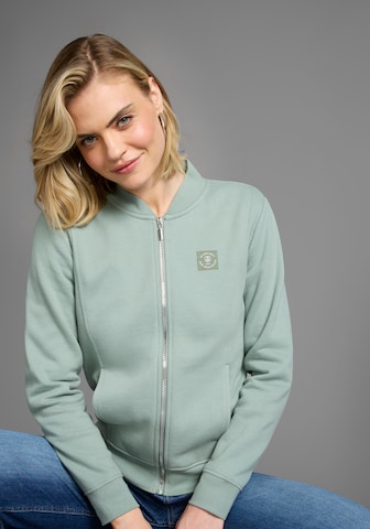 DELMAO Zip-Up Hoodie in Green