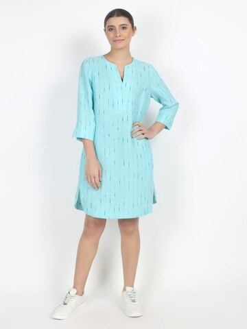 VICCI Germany Midikleid mit eingewebten Streifen in Blau