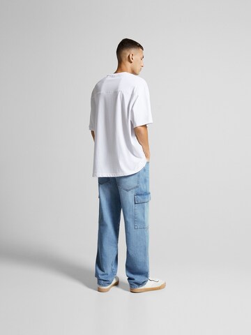 Bershka Loosefit Cargo farmer - kék