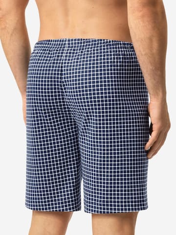 Mey Pyjamahose 'White Check'‌‌ in Blau