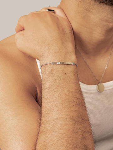 Hey Happiness Armband 'Bar Cable' in Zilver