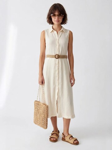 MixRay - Vestidos camiseiros em branco