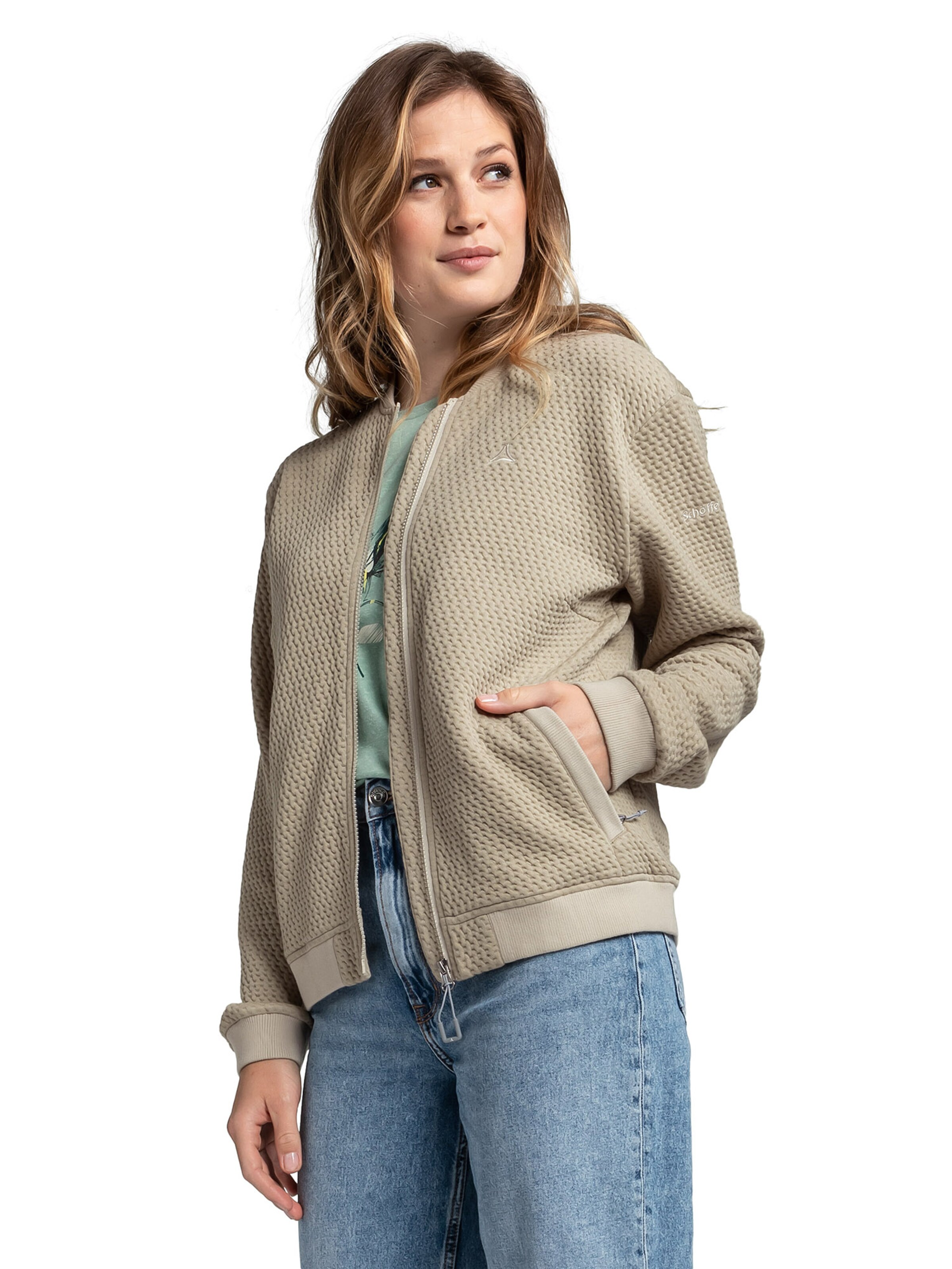 Schöffel Funktionsfleecejacke 'Genua' in Braun: Vorderseite