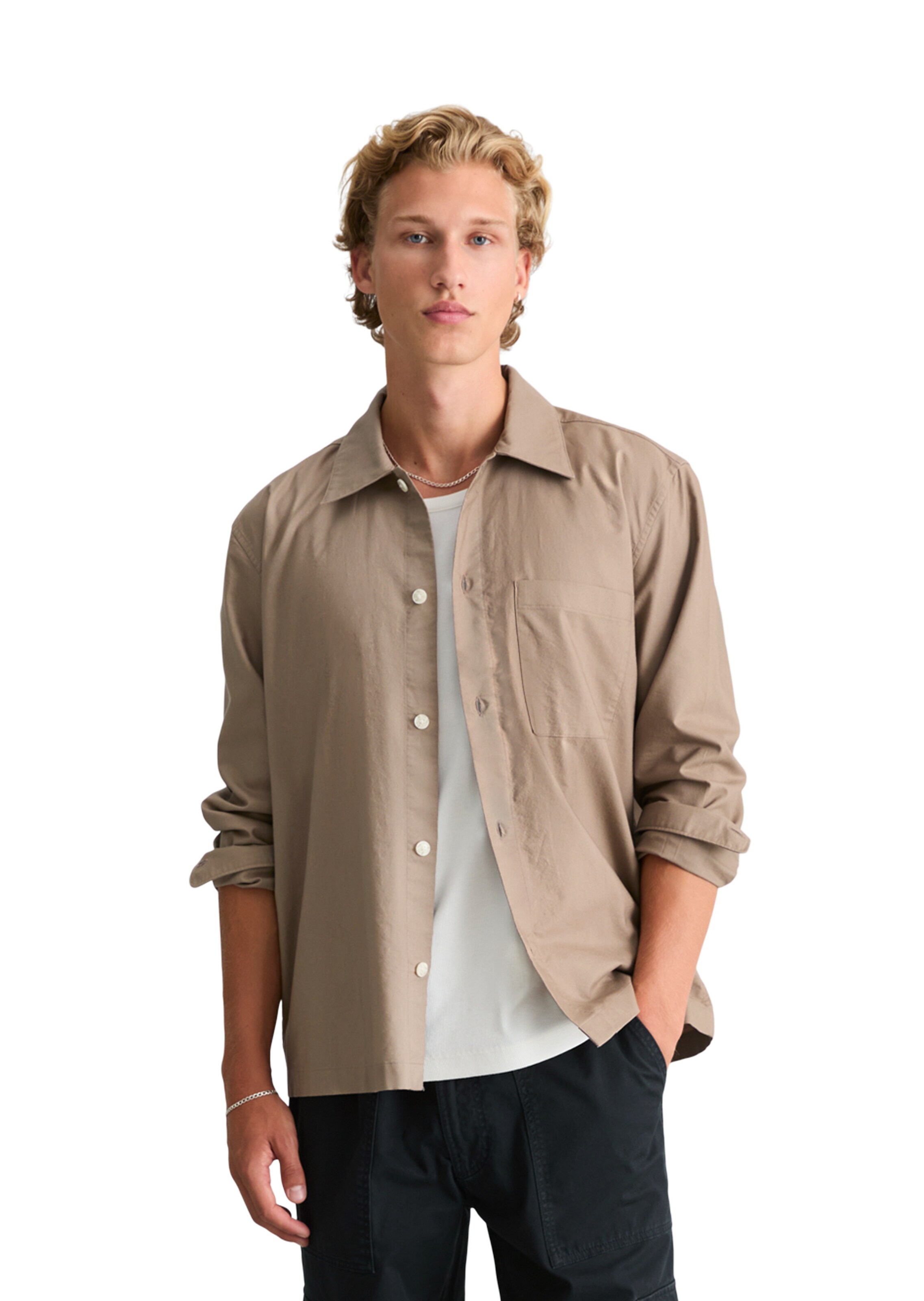 Coupe regular Chemise Marc O'Polo DENIM en marron : devant